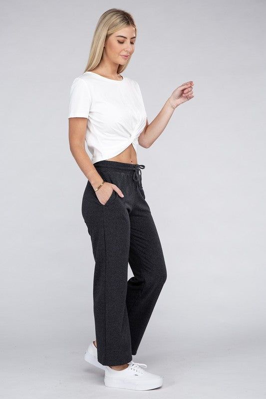 Lounge Wide Pants with Drawstrings us.meeeshop - 