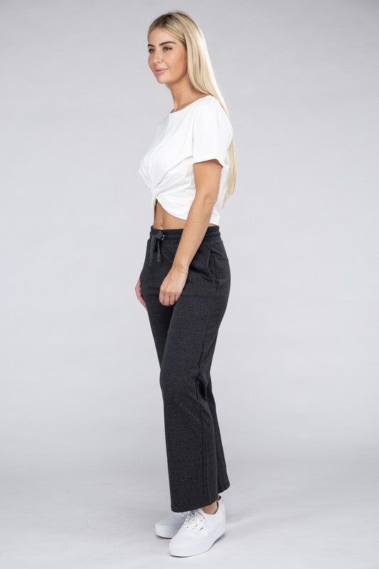 Lounge Wide Pants with Drawstrings us.meeeshop - 