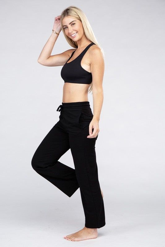 Lounge Wide Pants with Drawstrings us.meeeshop - 