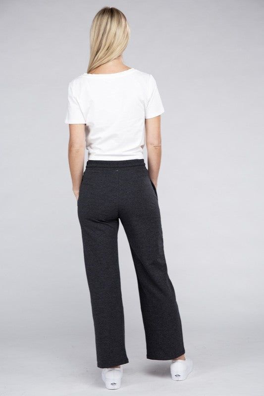 Lounge Wide Pants with Drawstrings us.meeeshop - 