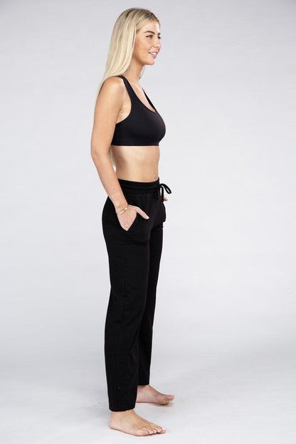 Lounge Wide Pants with Drawstrings us.meeeshop - 