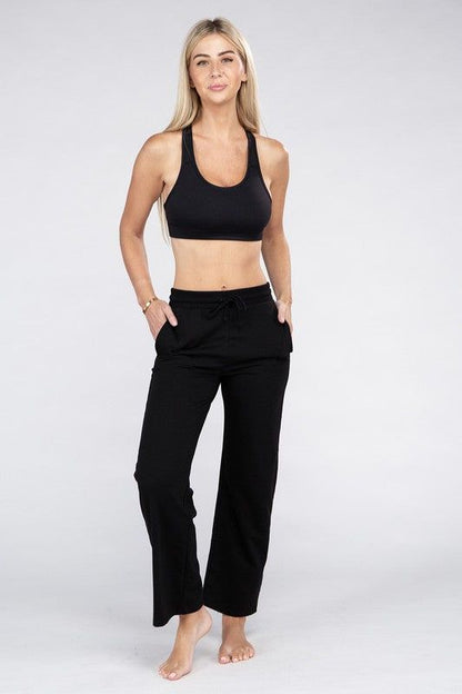 Lounge Wide Pants with Drawstrings us.meeeshop - 