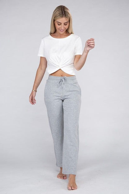 Lounge Wide Pants with Drawstrings us.meeeshop - 