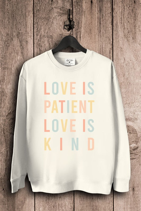 Love Is Patient Love Is Kind Sweatshirts | us.meeeshop