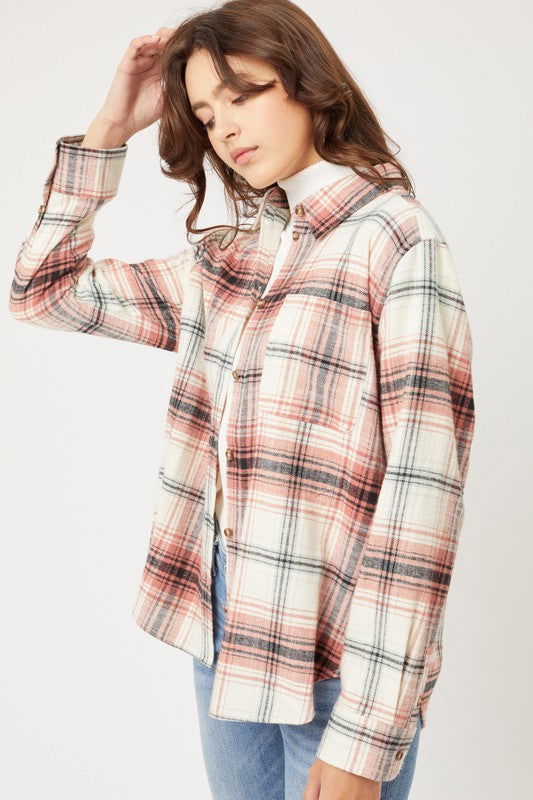 Love Tree Women's Flannel Top us.meeeshop - 