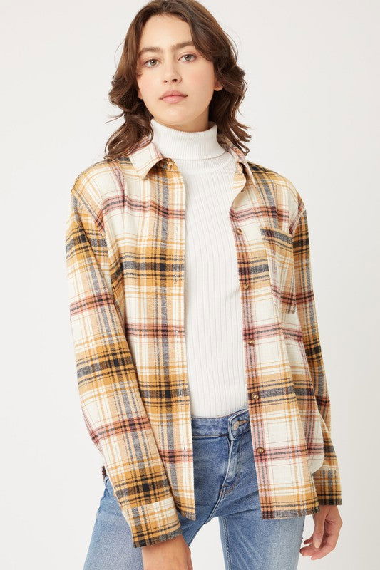 Love Tree Women's Flannel Top - us.meeeshop