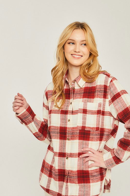 Love Tree Women's Flannel Top - us.meeeshop