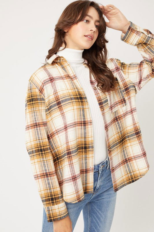 Love Tree Women's Flannel Top - us.meeeshop