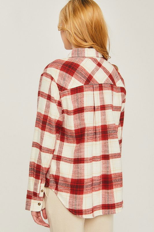 Love Tree Women's Flannel Top us.meeeshop - 