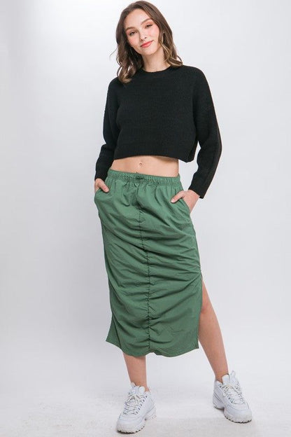 Love Tree Wool Blend Cropped Sweater Top us.meeeshop - 