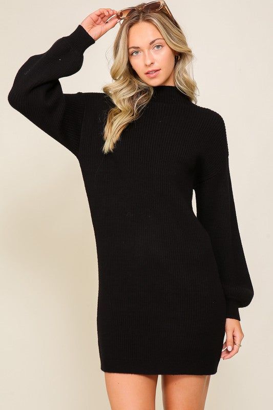 Lumiere Long Sleeve Sweater Dress - us.meeeshop