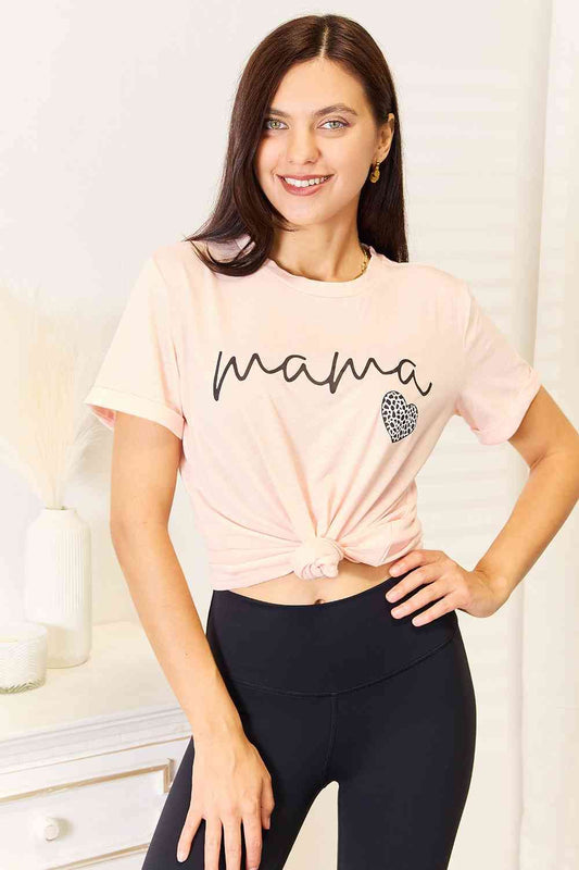 MAMA Heart Graphic T-Shirt us.meeeshop - Shirts & Tops