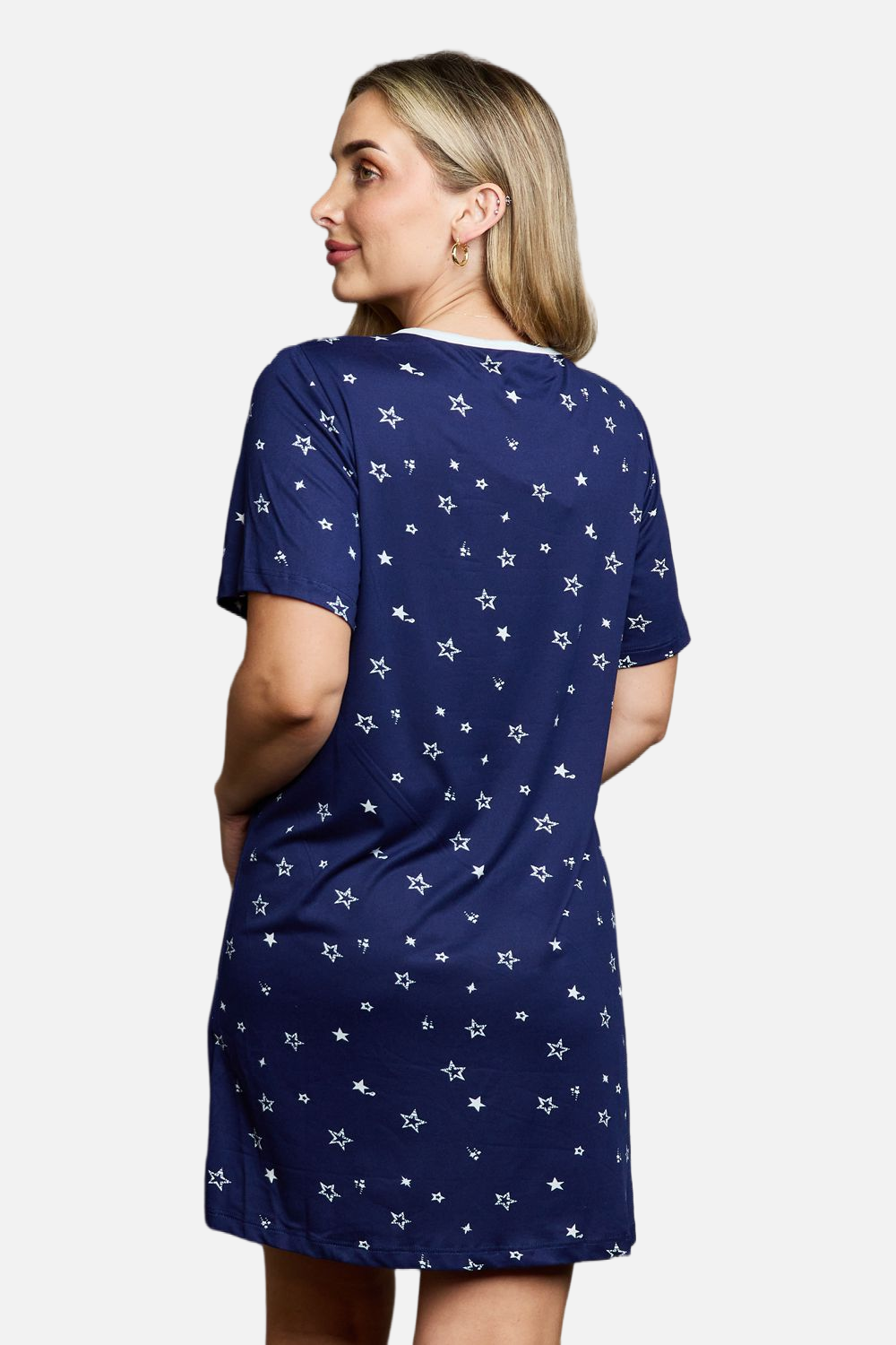 MOON NITE | Quilted Quivers Button Down Sleepwear Dress | us.meeeshop