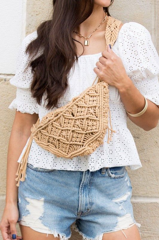 Macrame Sling Bag us.meeeshop - Handbags