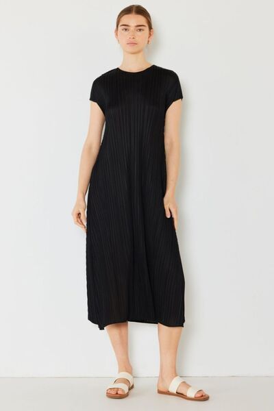 Marina West Swim Pleated Cap Sleeve A-Line Dress - us.meeeshop