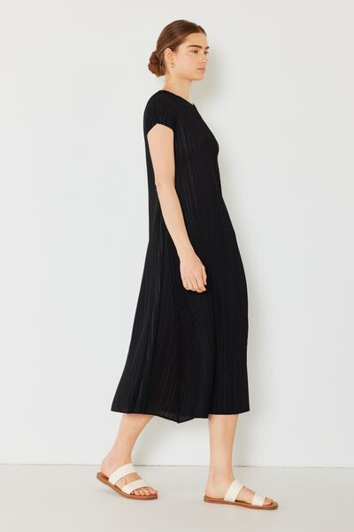 Marina West Swim Pleated Cap Sleeve A-Line Dress - us.meeeshop