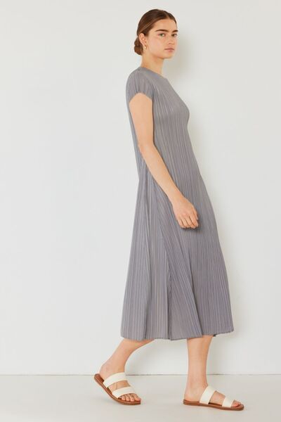 Marina West Swim Pleated Cap Sleeve A-Line Dress - us.meeeshop