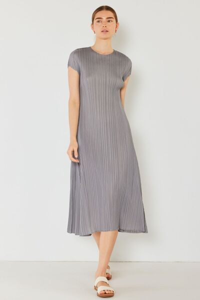 Marina West Swim Pleated Cap Sleeve A-Line Dress - us.meeeshop