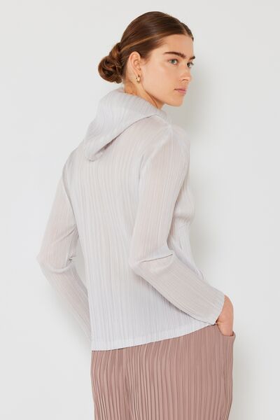 Marina West Swim Pleated Hood Jacket with 2 Way Zipper - us.meeeshop