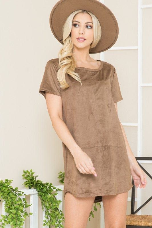 Micro Sued Tunic Dress us.meeeshop - Dresses