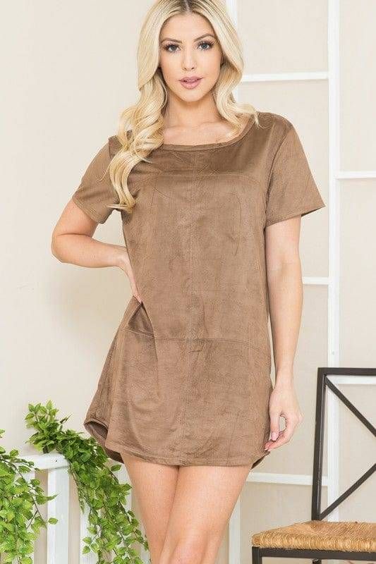 Micro Sued Tunic Dress - us.meeeshop