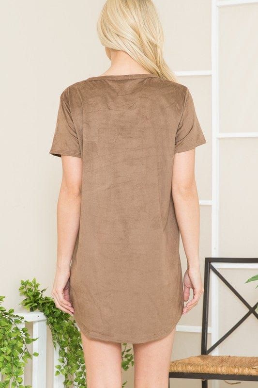 Micro Sued Tunic Dress - us.meeeshop