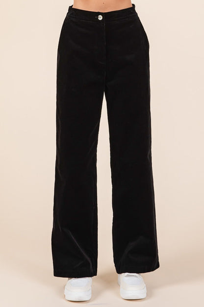 Mittoshop Corduroy Back Elastic Waist Pants us.meeeshop - 