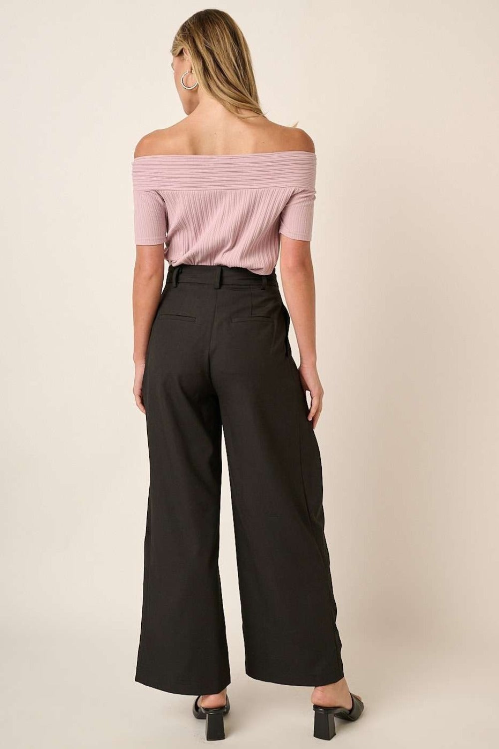 Mittoshop Deep Pleated High Waisted Wide Leg Pants us.meeeshop - 