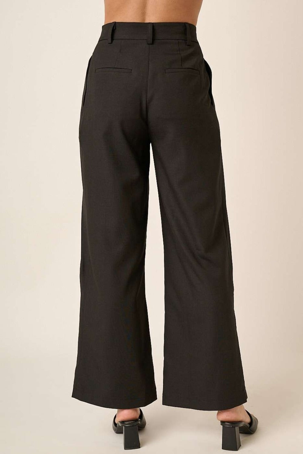 Mittoshop Deep Pleated High Waisted Wide Leg Pants us.meeeshop - 