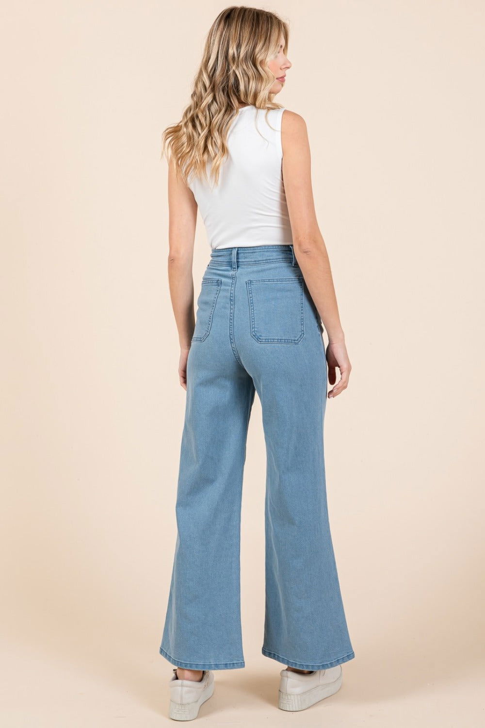 Mittoshop High Waist Wide Leg Jeans us.meeeshop - 