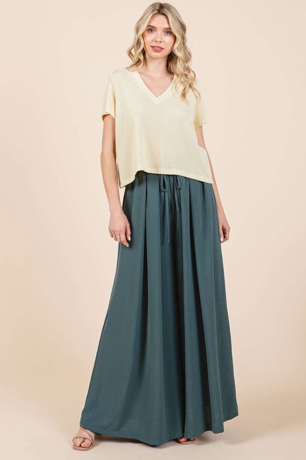 Mittoshop Pleated Wide Leg Pants us.meeeshop - Pants