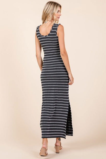 Mittoshop Striped Scoop Neck Sleeveless Maxi Dress us.meeeshop - 