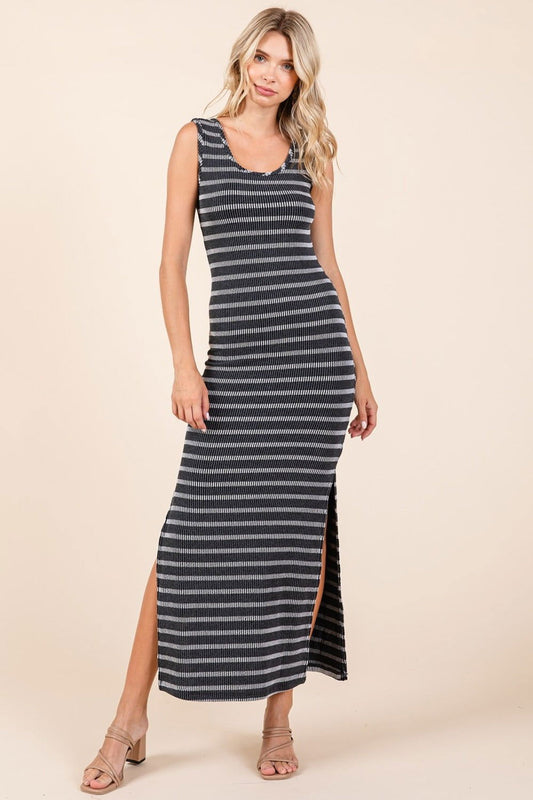 Mittoshop Striped Scoop Neck Sleeveless Maxi Dress us.meeeshop - Dresses