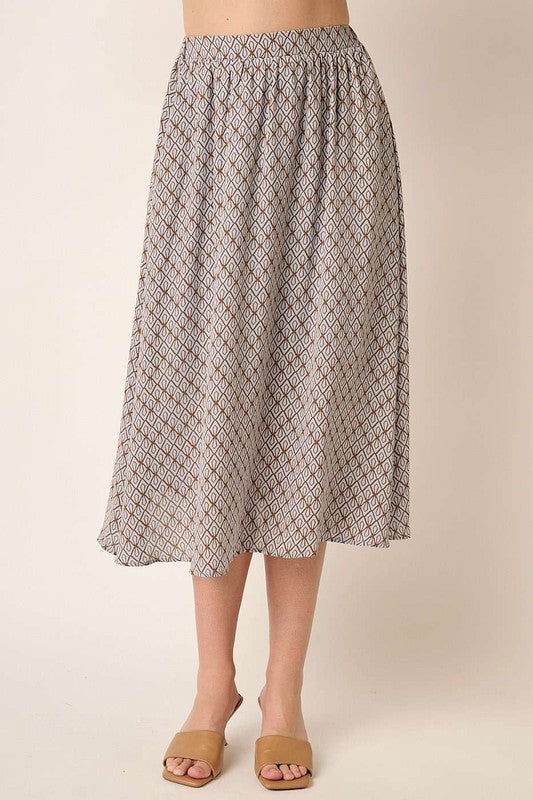 Mittoshop Printed Midi Skirt - us.meeeshop