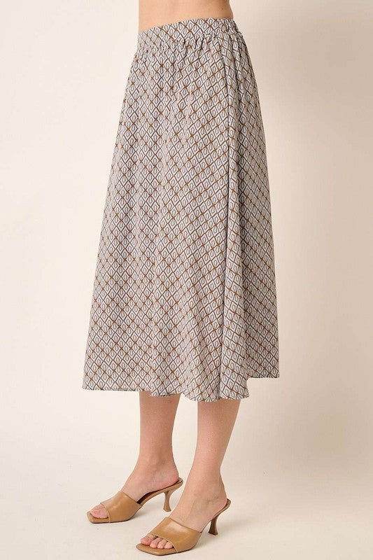 Mittoshop Printed Midi Skirt - us.meeeshop