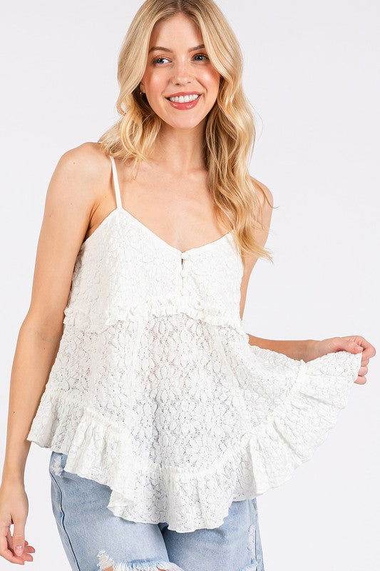 Mittoshop Textured V-Neck Cami - us.meeeshop