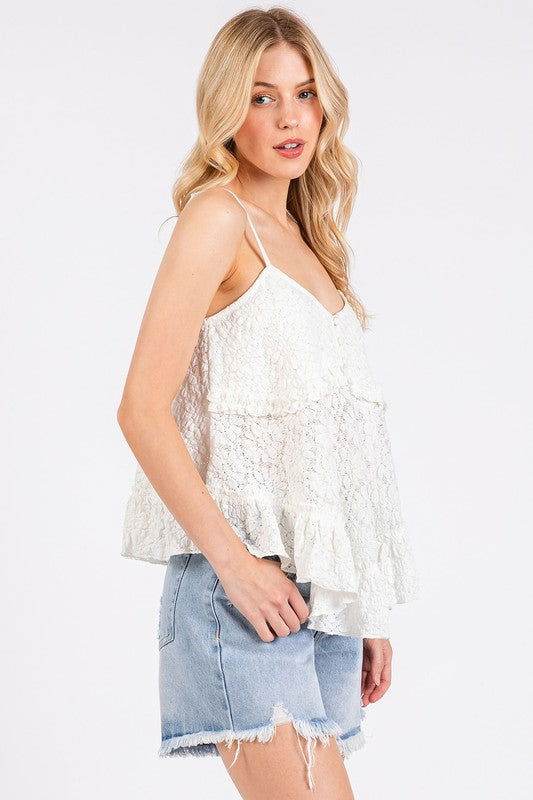 Mittoshop Textured V-Neck Cami - us.meeeshop