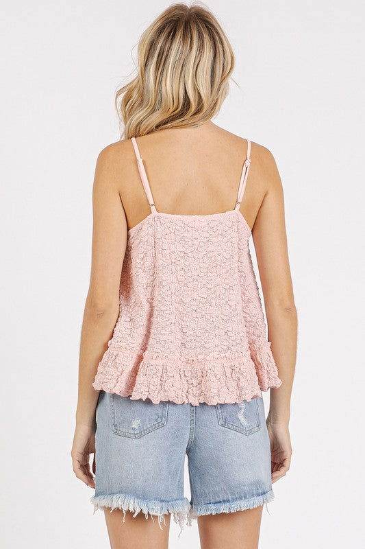 Mittoshop Textured V-Neck Cami - us.meeeshop