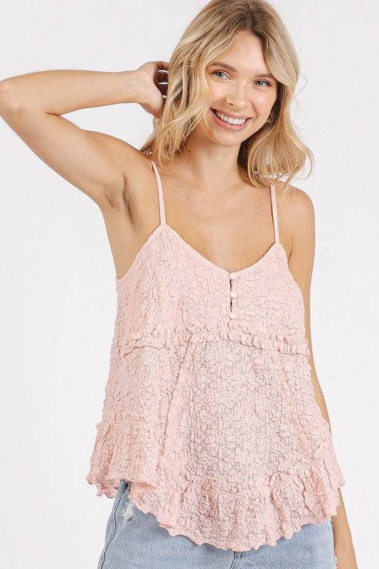 Mittoshop Textured V-Neck Cami - us.meeeshop