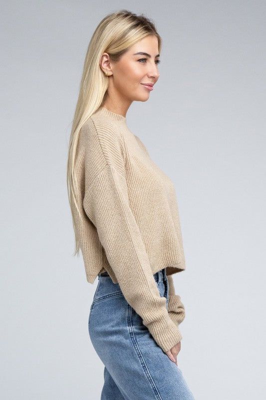 Women's Mock Neck Pullover - us.meeeshop