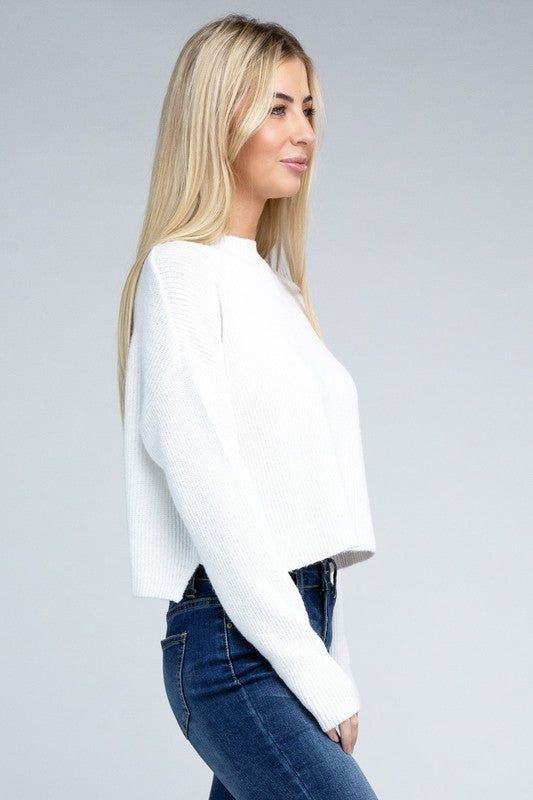 Women's Mock Neck Pullover - us.meeeshop