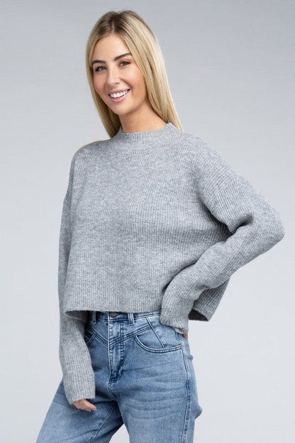 Women's Mock Neck Pullover - us.meeeshop