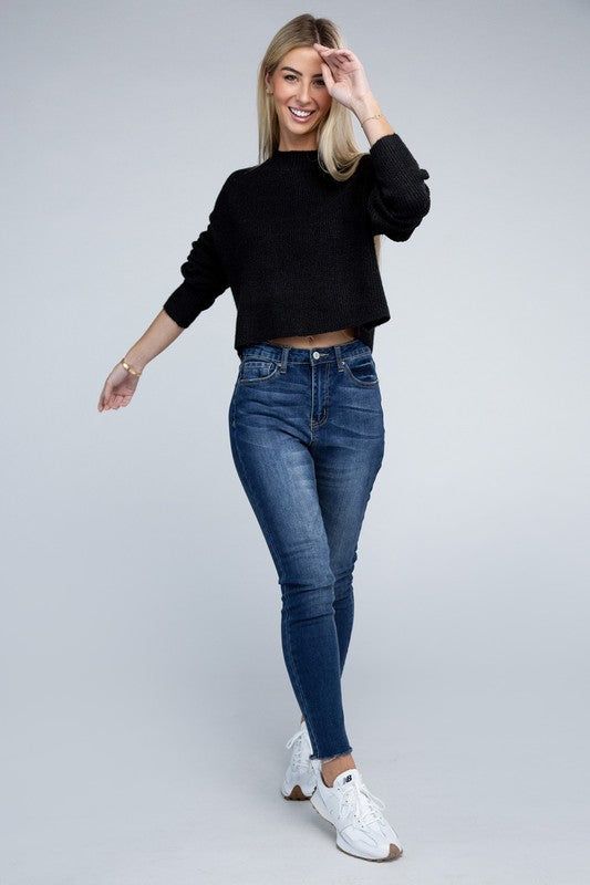 Women's Mock Neck Pullover - us.meeeshop