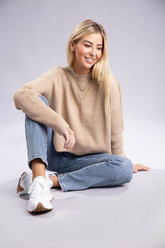 Mock Neck Pullover - us.meeeshop