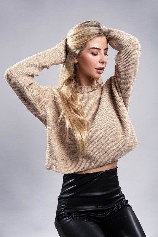 Mock Neck Pullover - us.meeeshop