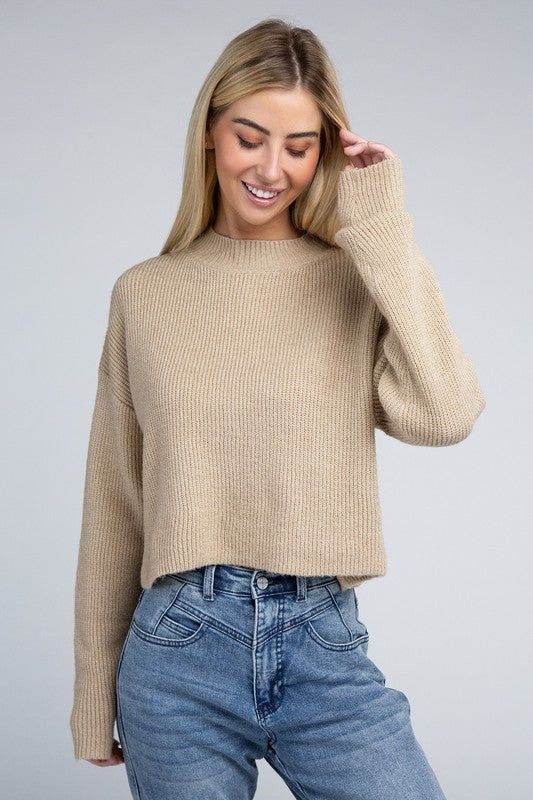 Mock Neck Pullover - us.meeeshop