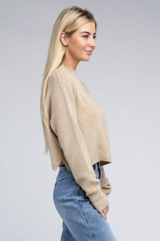 Mock Neck Pullover - us.meeeshop