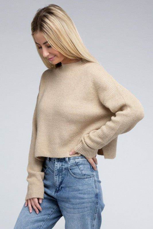 Mock Neck Pullover - us.meeeshop