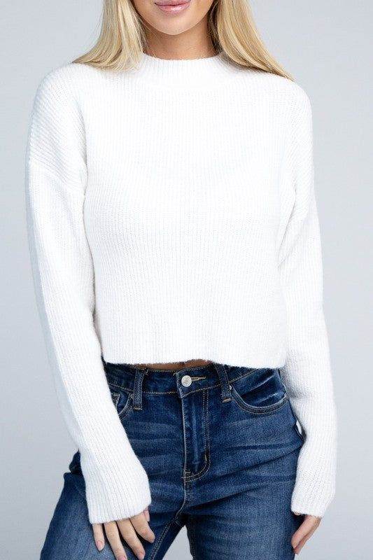 Mock Neck Pullover - us.meeeshop