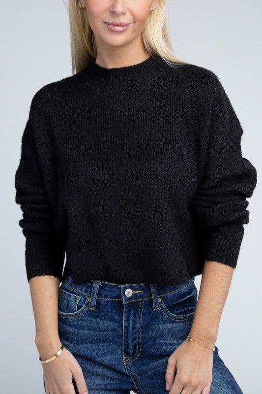 Mock Neck Pullover - us.meeeshop